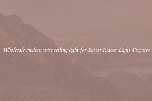 Wholesale modern wire ceiling light for Better Indoor Light Fixtures