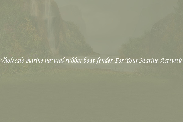 Wholesale marine natural rubber boat fender For Your Marine Activities 