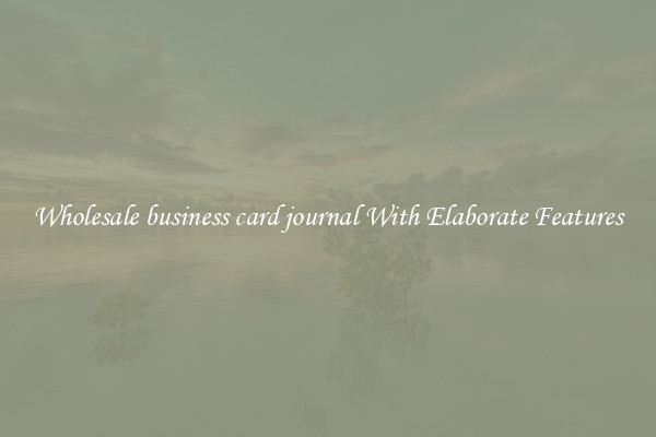 Wholesale business card journal With Elaborate Features