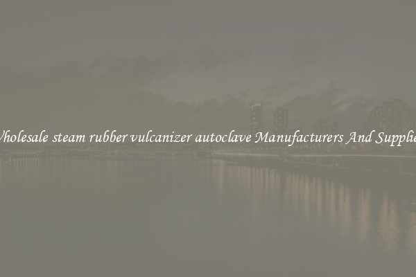 Wholesale steam rubber vulcanizer autoclave Manufacturers And Suppliers