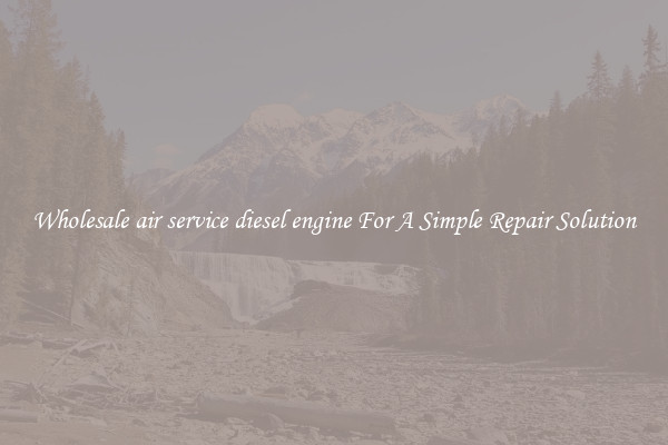Wholesale air service diesel engine For A Simple Repair Solution