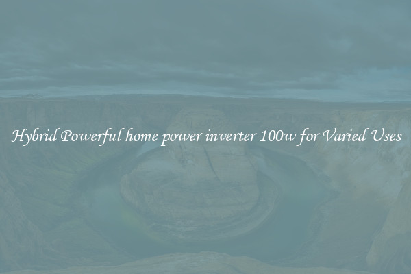 Hybrid Powerful home power inverter 100w for Varied Uses