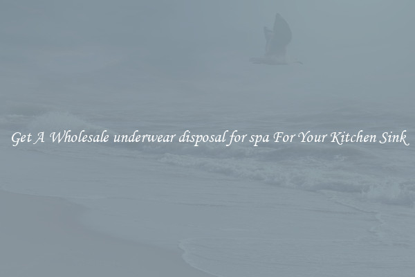 Get A Wholesale underwear disposal for spa For Your Kitchen Sink