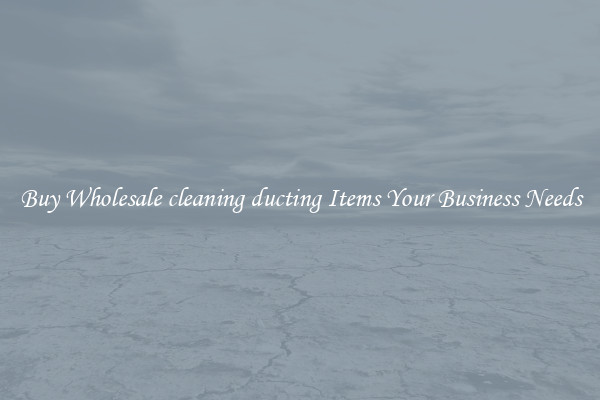Buy Wholesale cleaning ducting Items Your Business Needs