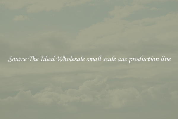 Source The Ideal Wholesale small scale aac production line