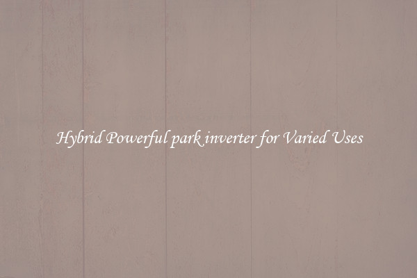 Hybrid Powerful park inverter for Varied Uses