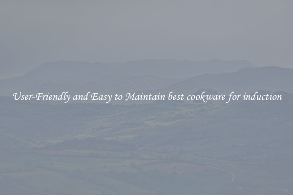 User-Friendly and Easy to Maintain best cookware for induction