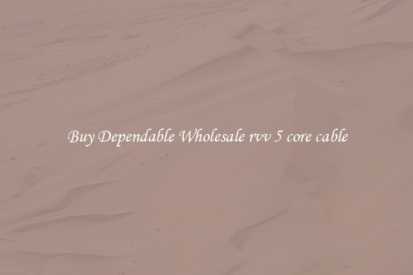 Buy Dependable Wholesale rvv 5 core cable