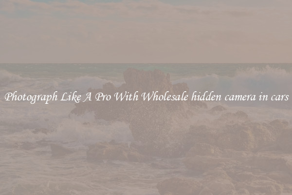 Photograph Like A Pro With Wholesale hidden camera in cars