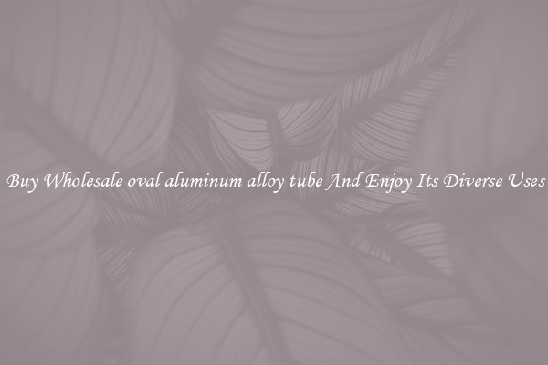 Buy Wholesale oval aluminum alloy tube And Enjoy Its Diverse Uses