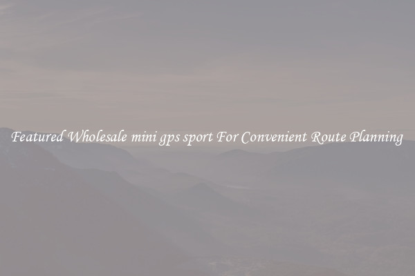 Featured Wholesale mini gps sport For Convenient Route Planning 