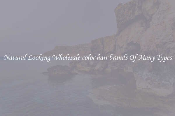 Natural Looking Wholesale color hair brands Of Many Types