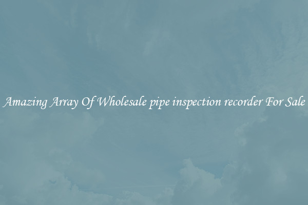 Amazing Array Of Wholesale pipe inspection recorder For Sale