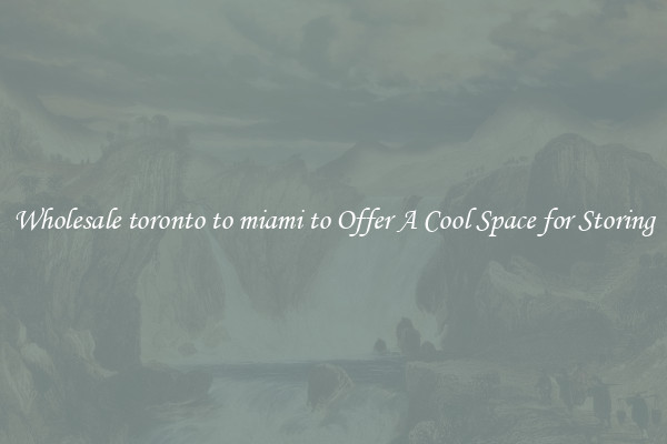 Wholesale toronto to miami to Offer A Cool Space for Storing